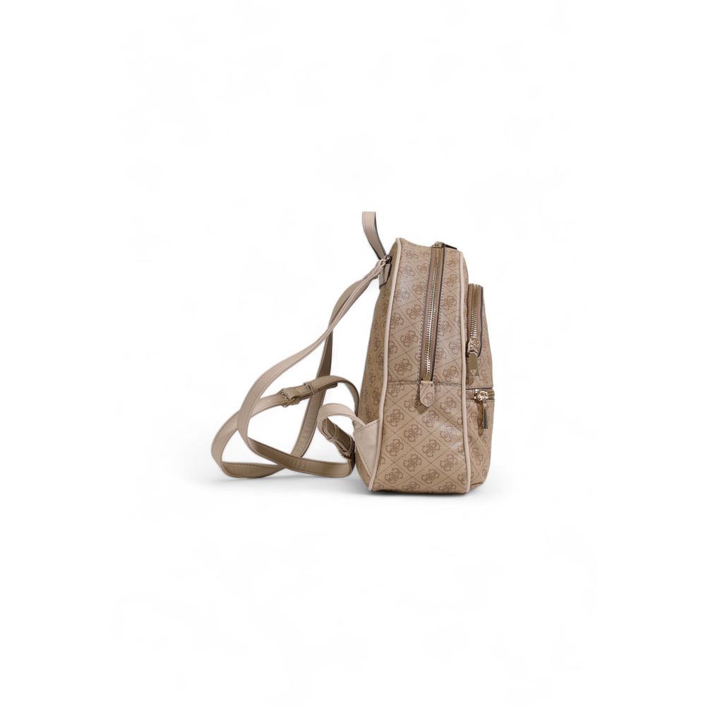 Beige Polyethylene Backpack