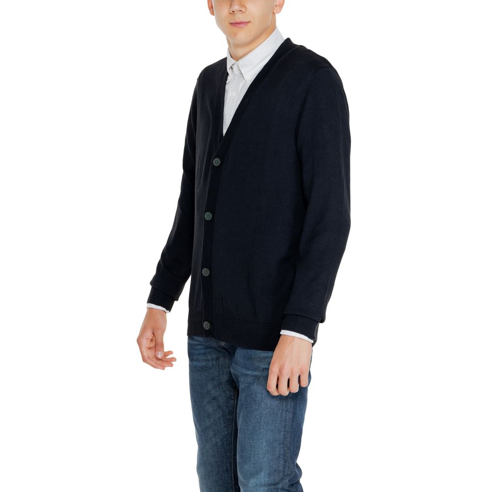 Black Cotton Cardigan