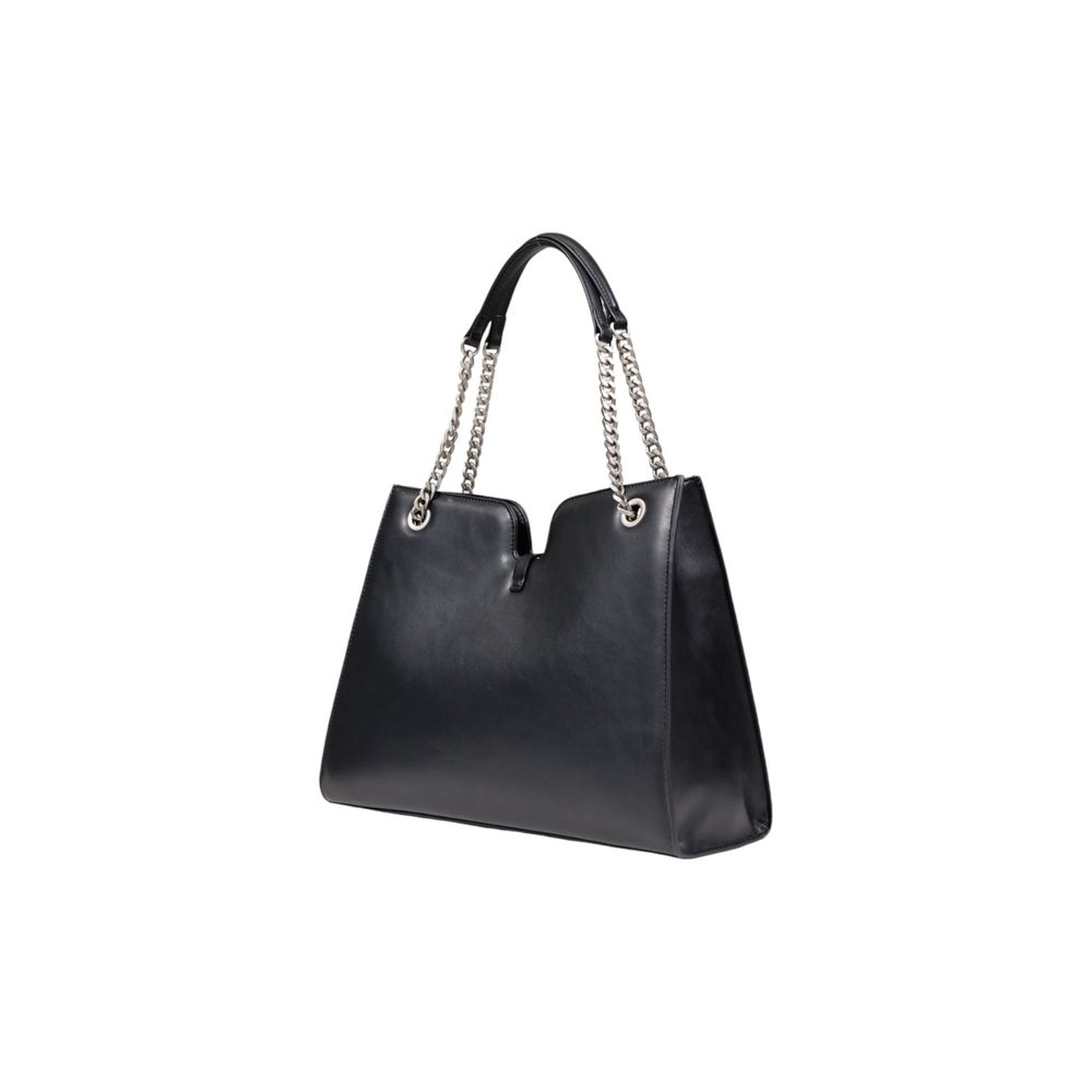 Black Polyester Handbag