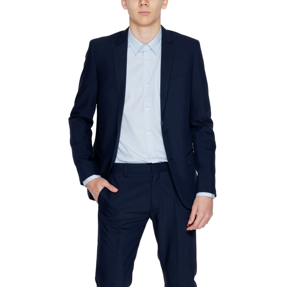 Blue Polyester Suit