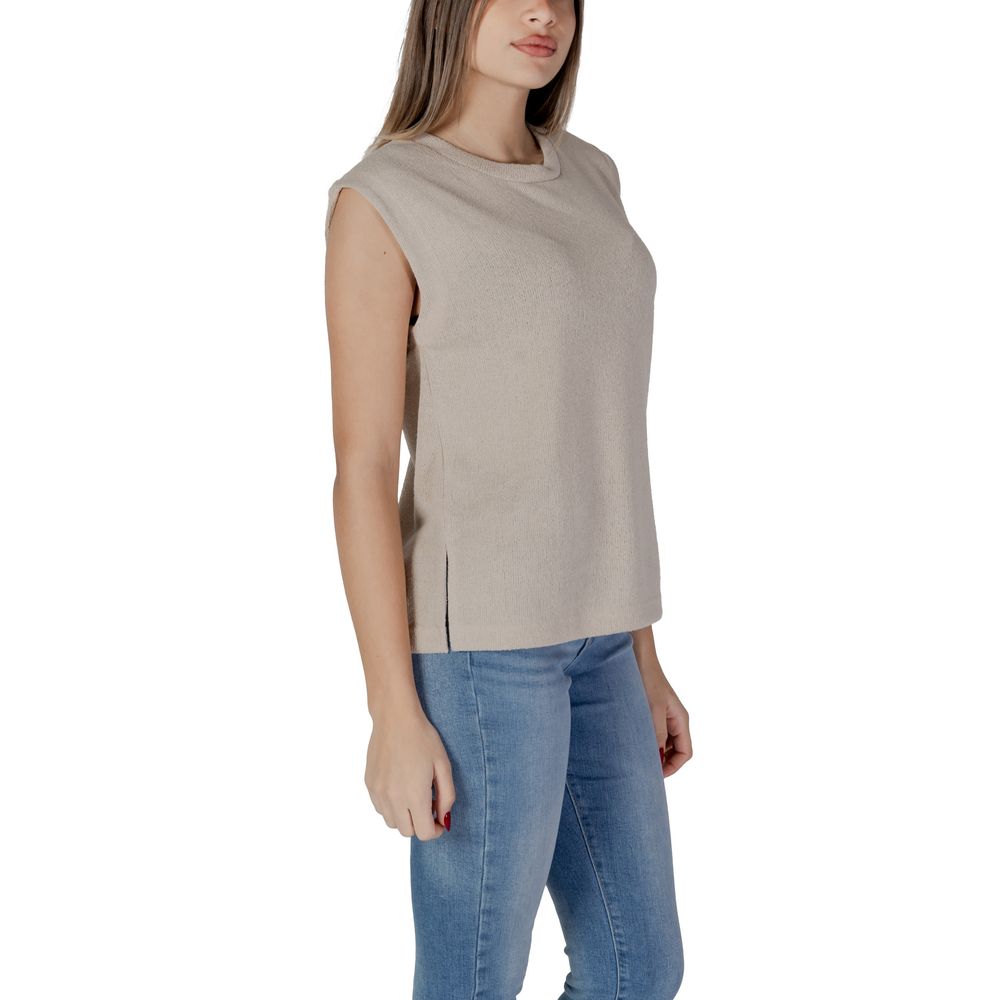 Beige Viscose Tops & T-Shirt