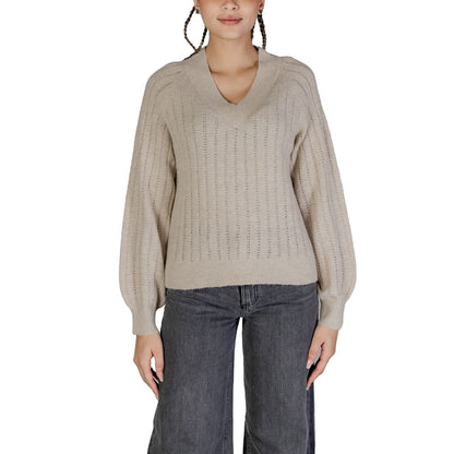 Beige Recycled Polyester Sweater