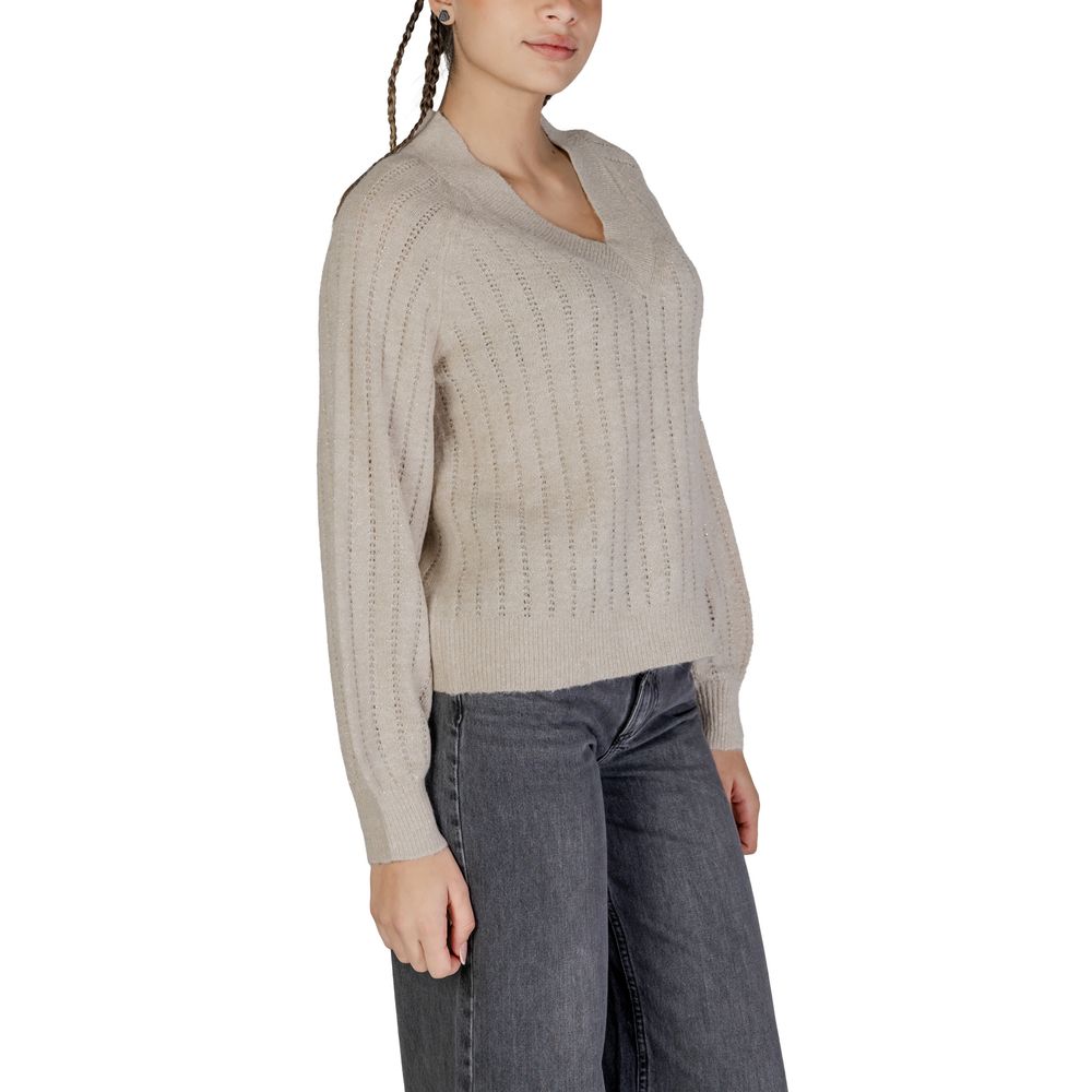 Beige Recycled Polyester Sweater