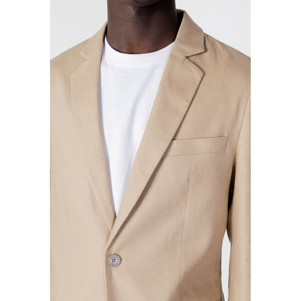 Beige Linen Suit