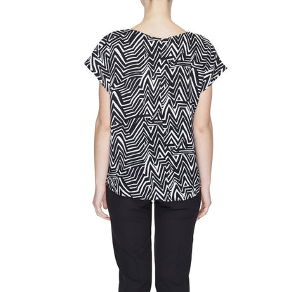 Black And White Viscose Tops & T-Shirt