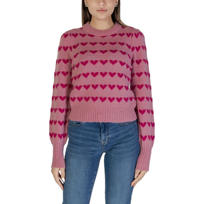 Pink Polyester Sweater