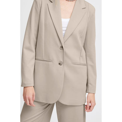 Beige Recycled Polyester Suits & Blazer