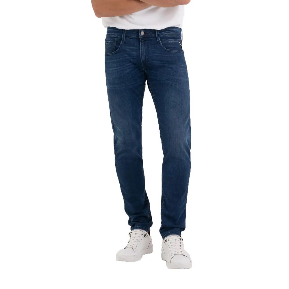 Blue Cotton Jeans & Pant