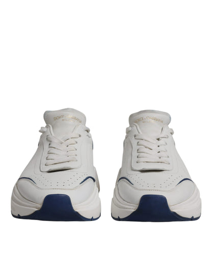 White Blue DAYMASTER Leather Sneakers Shoes