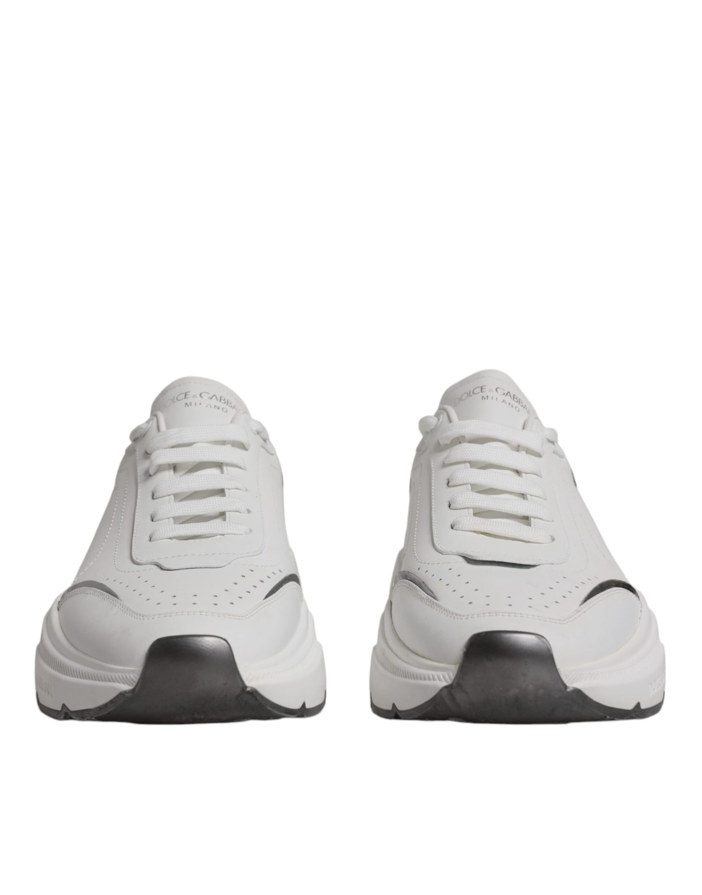 White Silver DAYMASTER Leather Men Sneakers Shoes