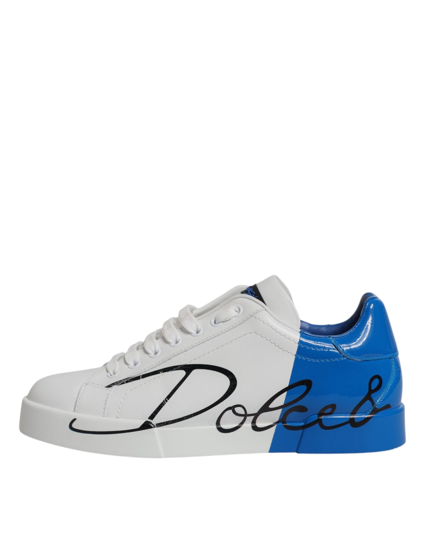 White Blue Portofino Low Top Sneakers Shoes