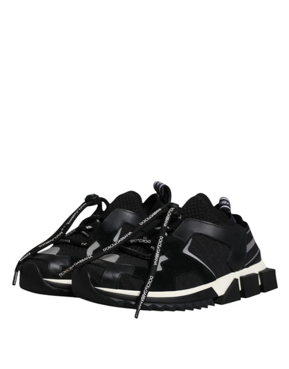 Black White Logo Sorrento Mens Sneakers Shoes