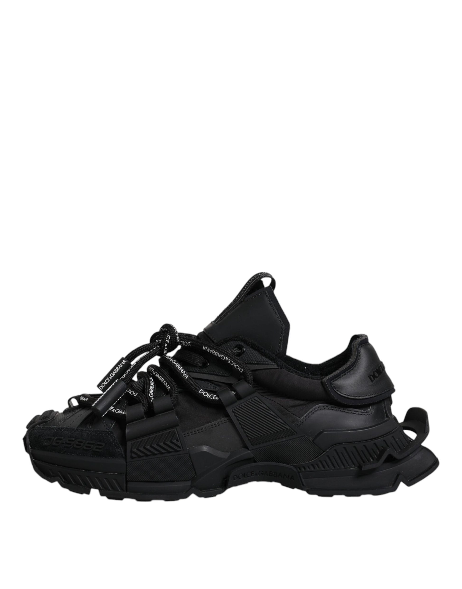 Black Low Top Space Lace Up Sneakers Shoes