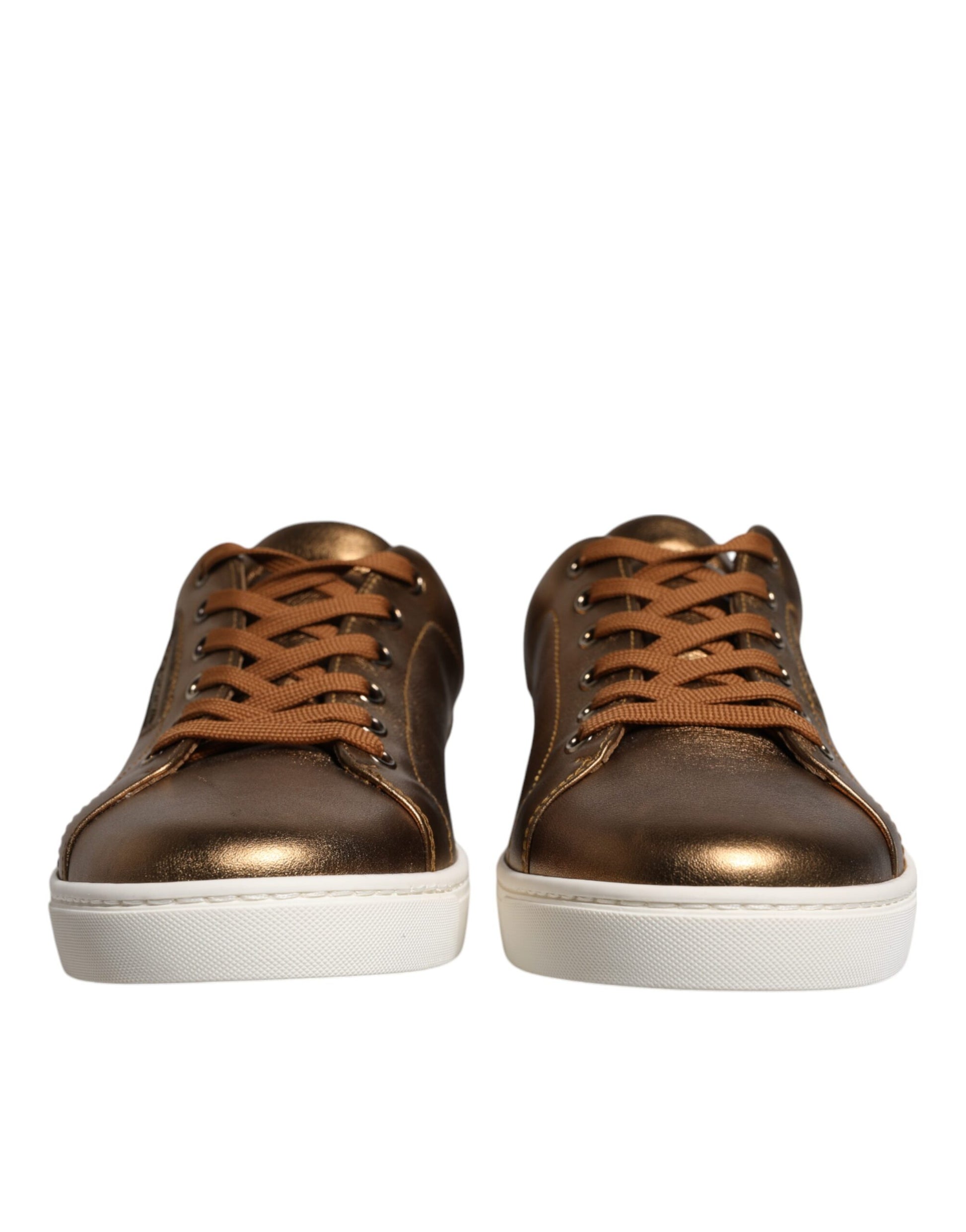 Gold Leather Logo London Men Sneaker Shoes