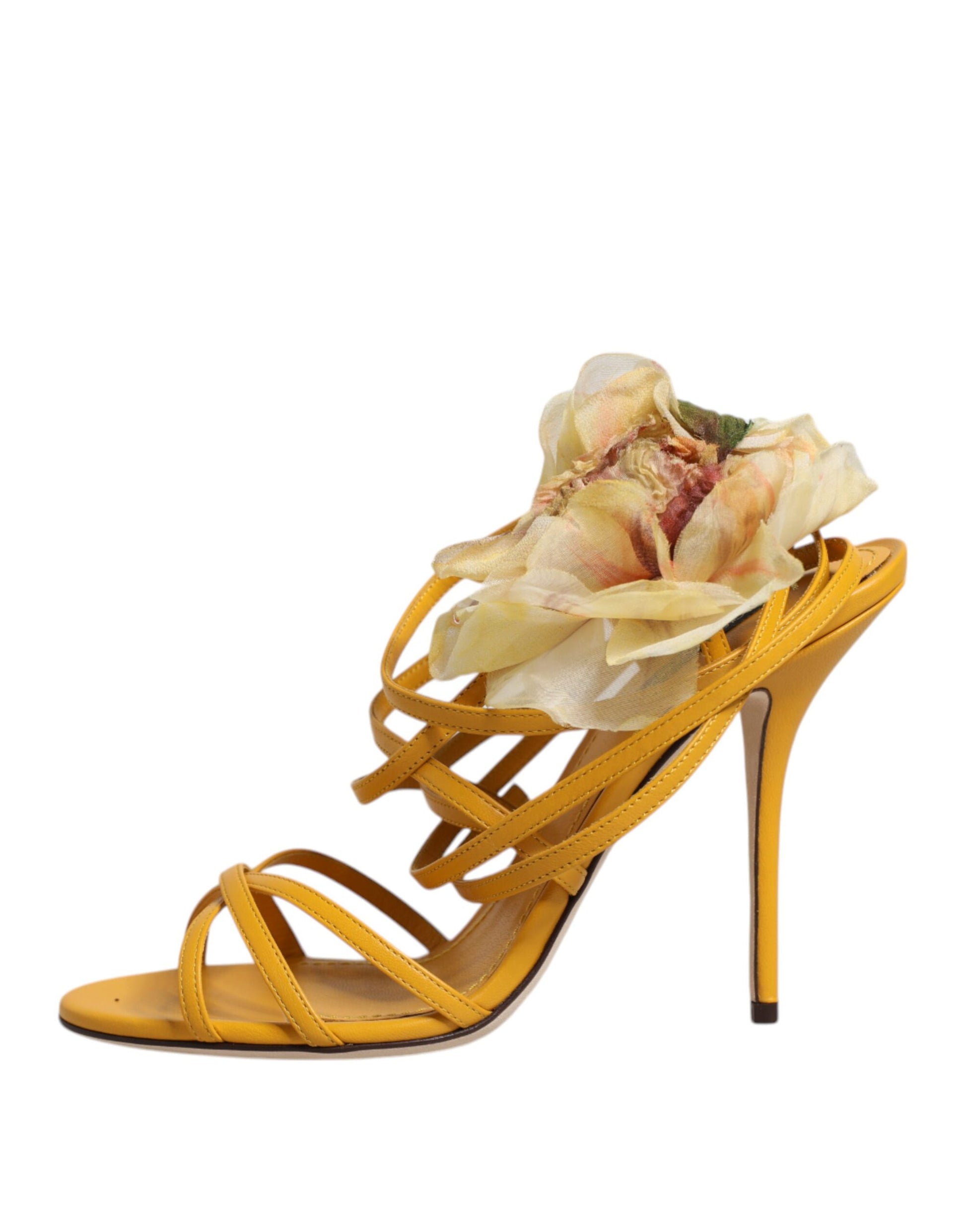 Orange Flower Applique Keira Sandals Shoes