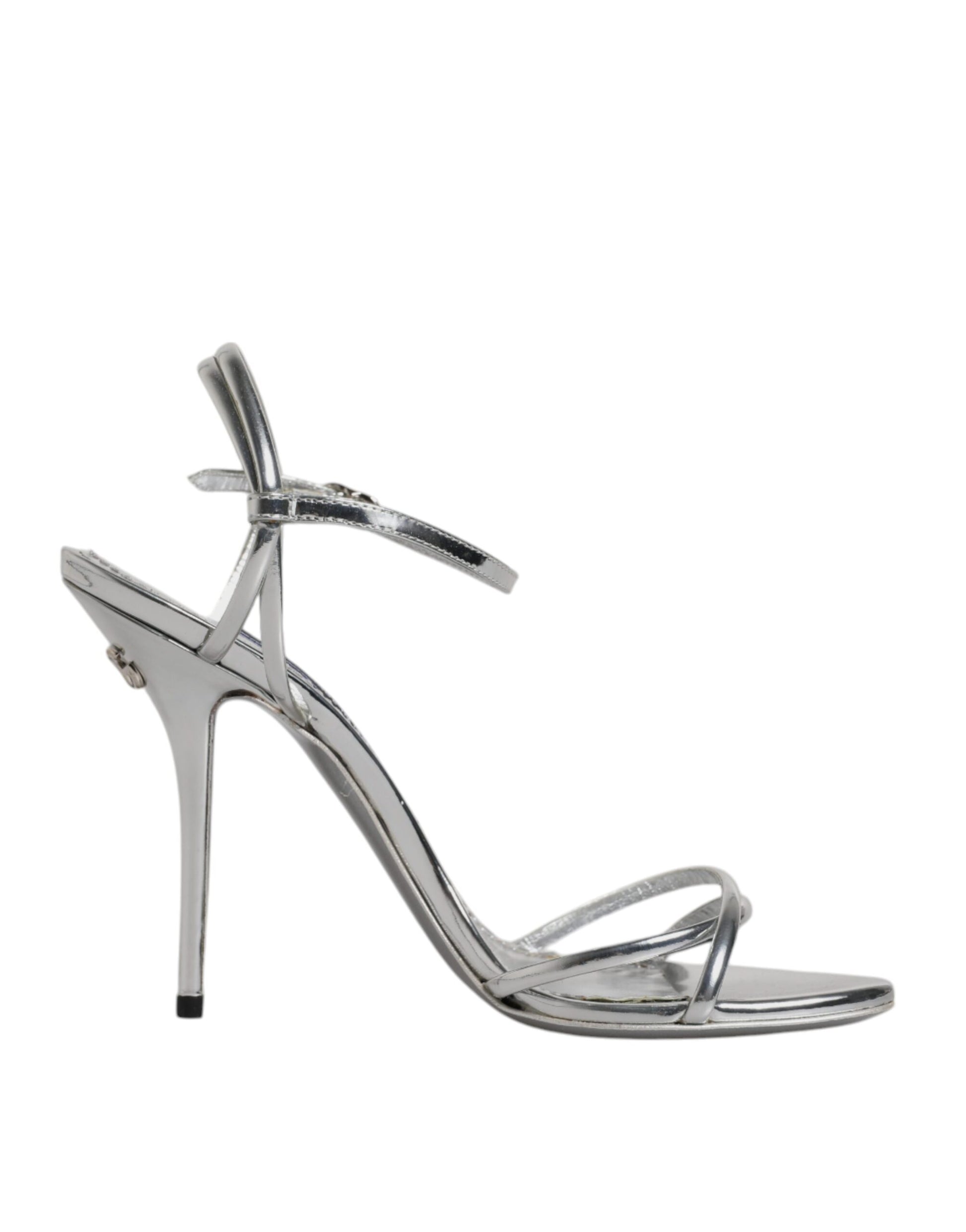 Silver Keira Ankle Strap Sandals Shoes