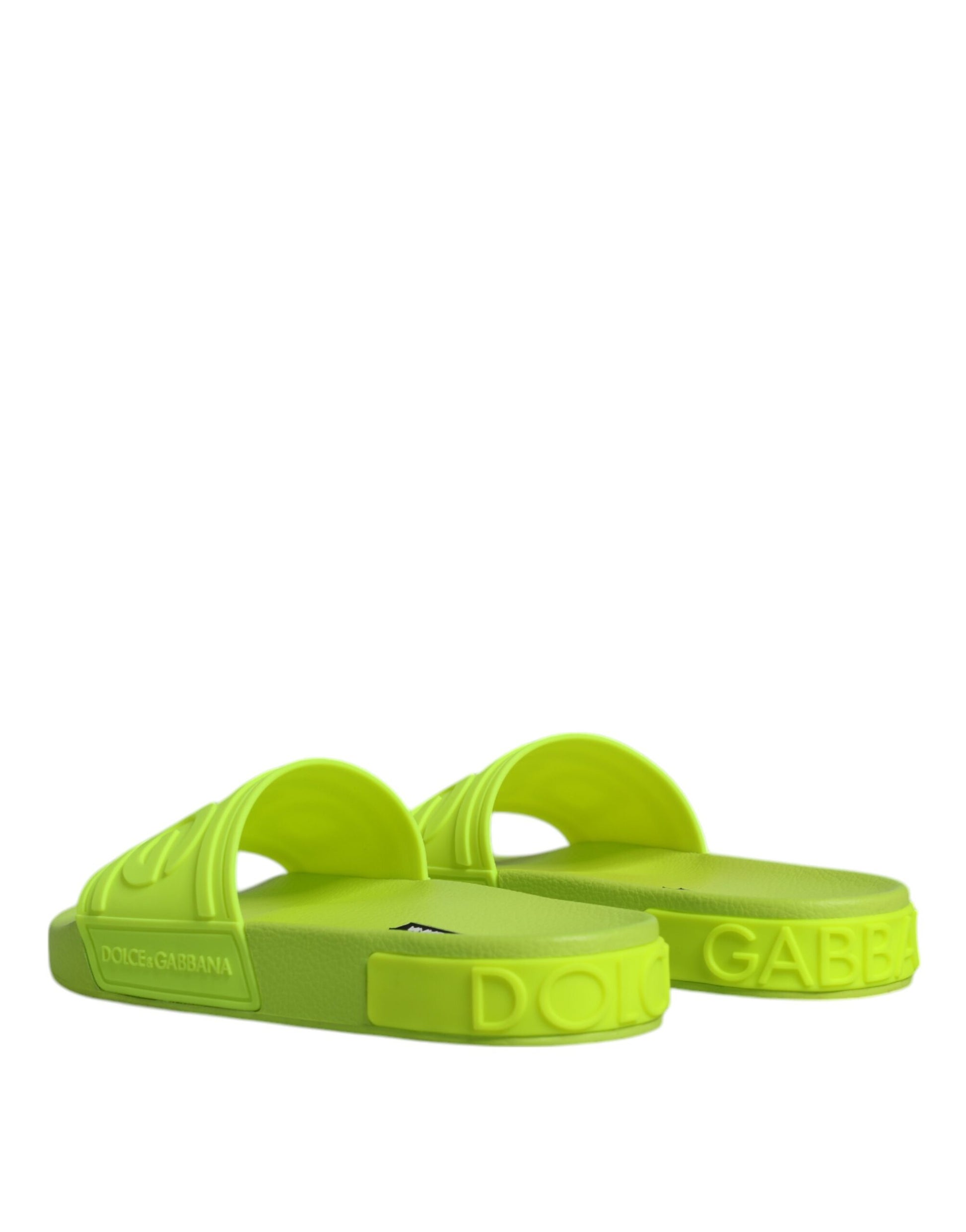 Green Rubber Slides Sandals Beachwear Shoes