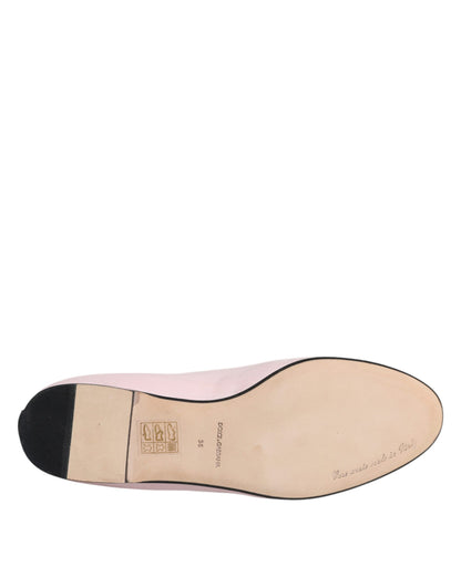 Light Pink Velvet Slip On Loafers Flats Shoes