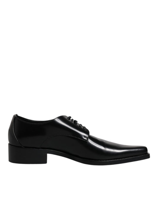 Black Patent Leather Derby Men Dress Shoes