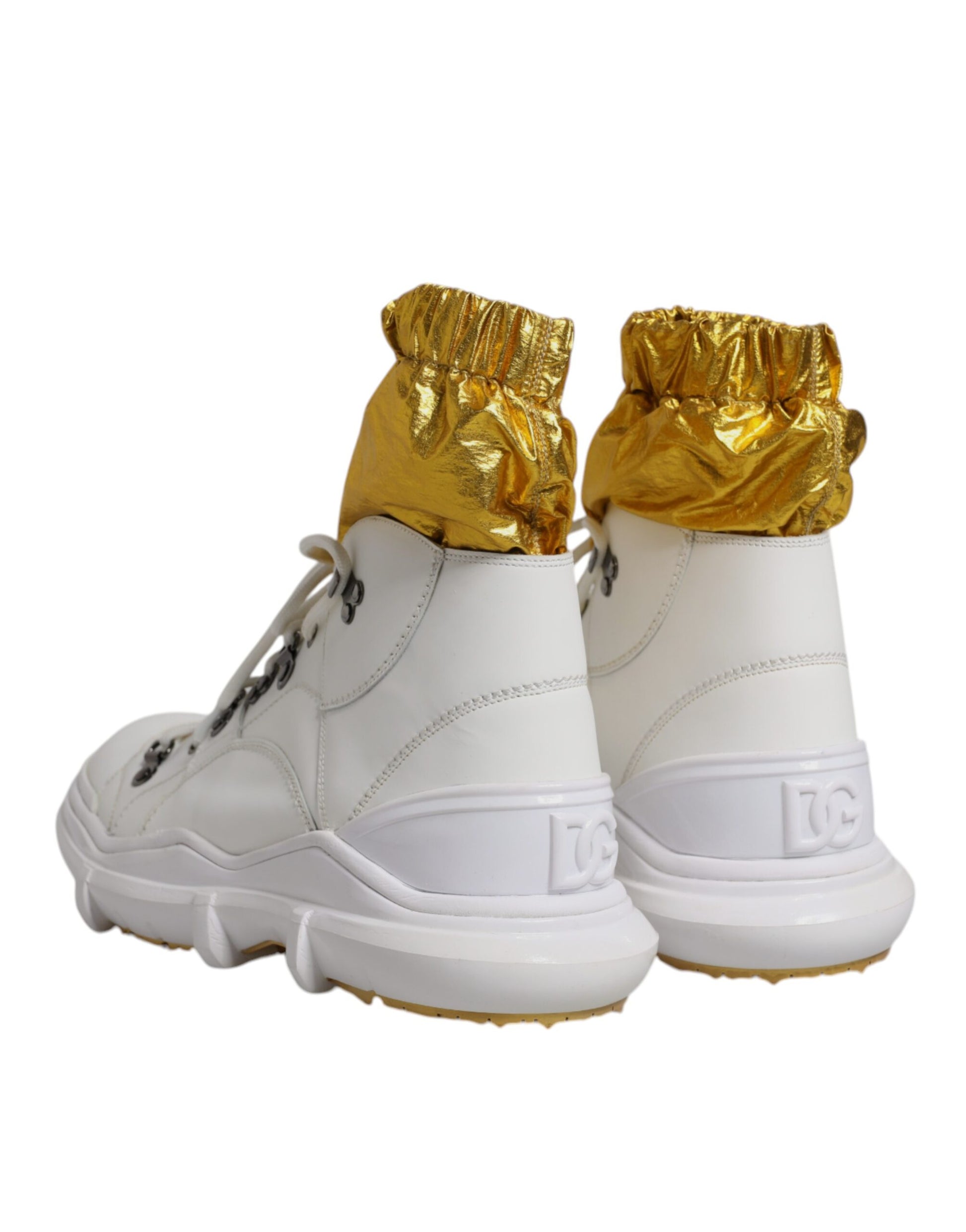 White Nylon Galileo High Top Sneakers Shoes