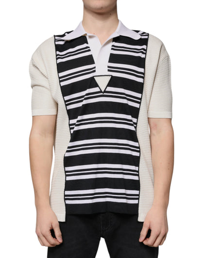 Multicolor Stripe Collared Polo T-shirt