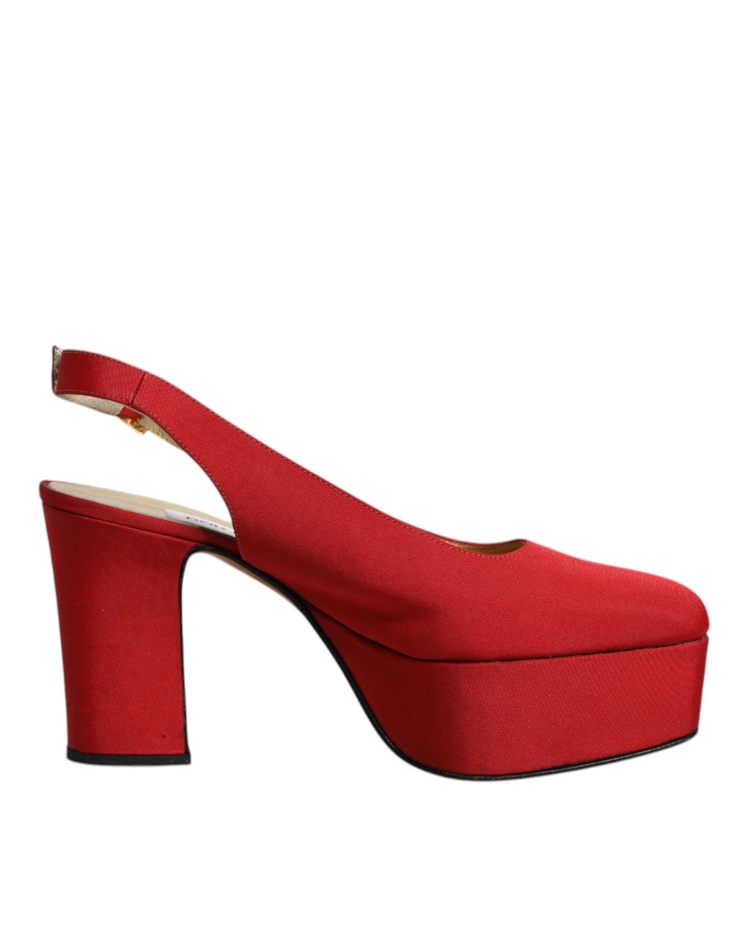 Red Platform Slingback Heels Sandals Shoes