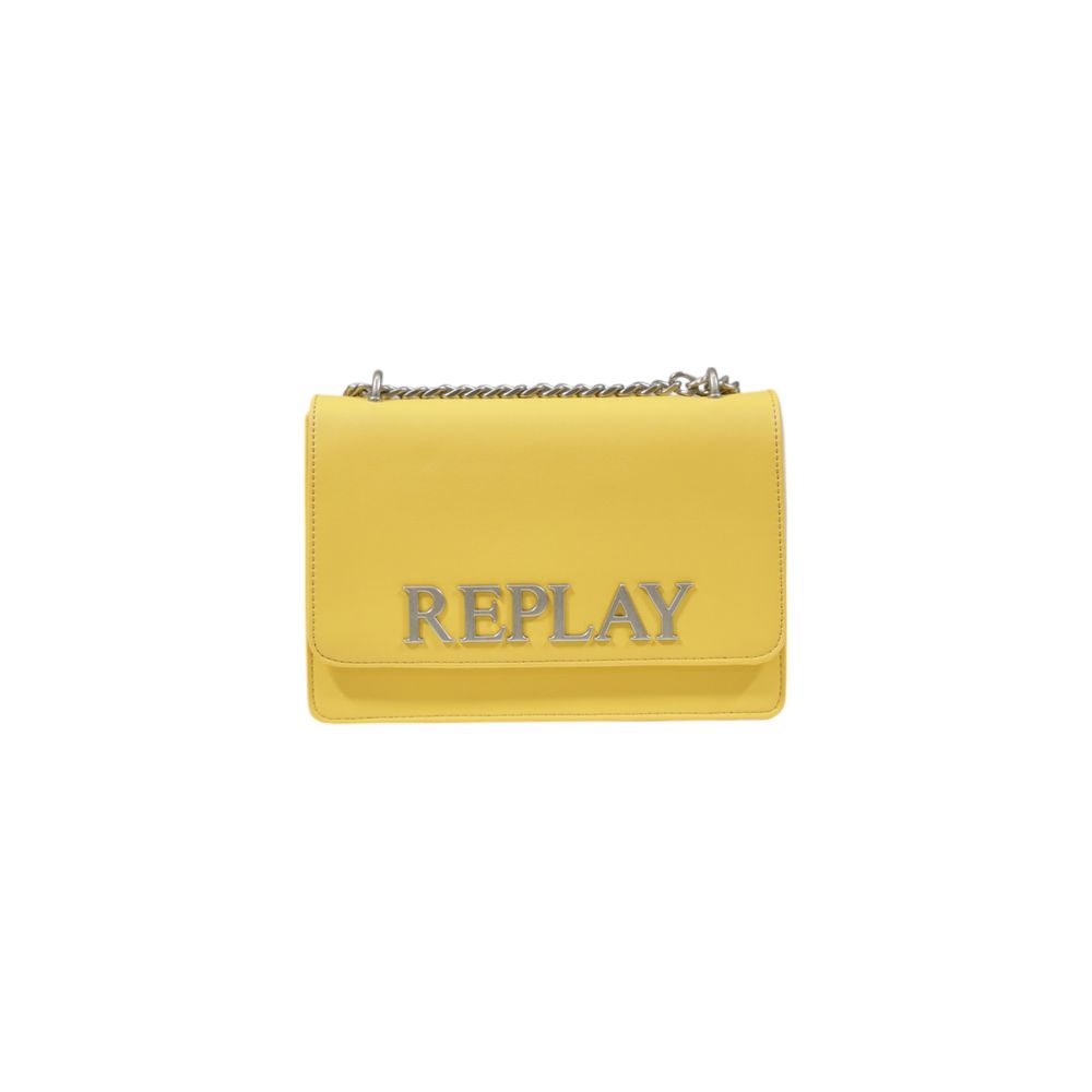 Yellow Polyester Handbag