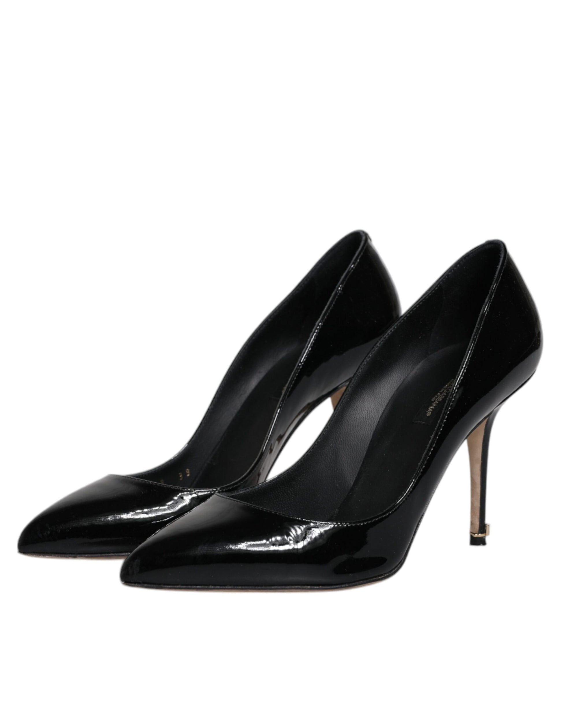 Black Patent Leather High Heels Pumps Shoes