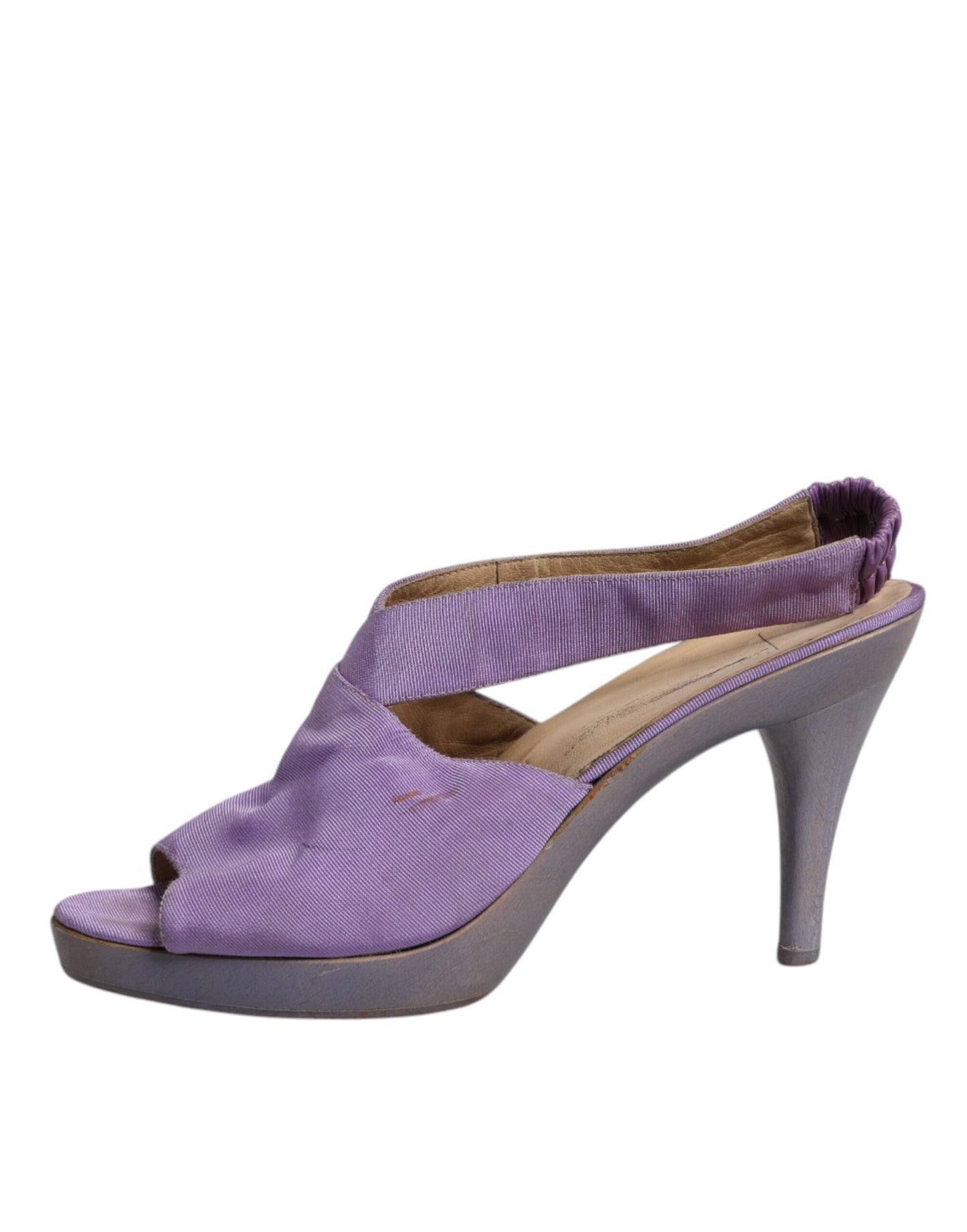 Purple Platform Slingback Heels Sandals Shoes