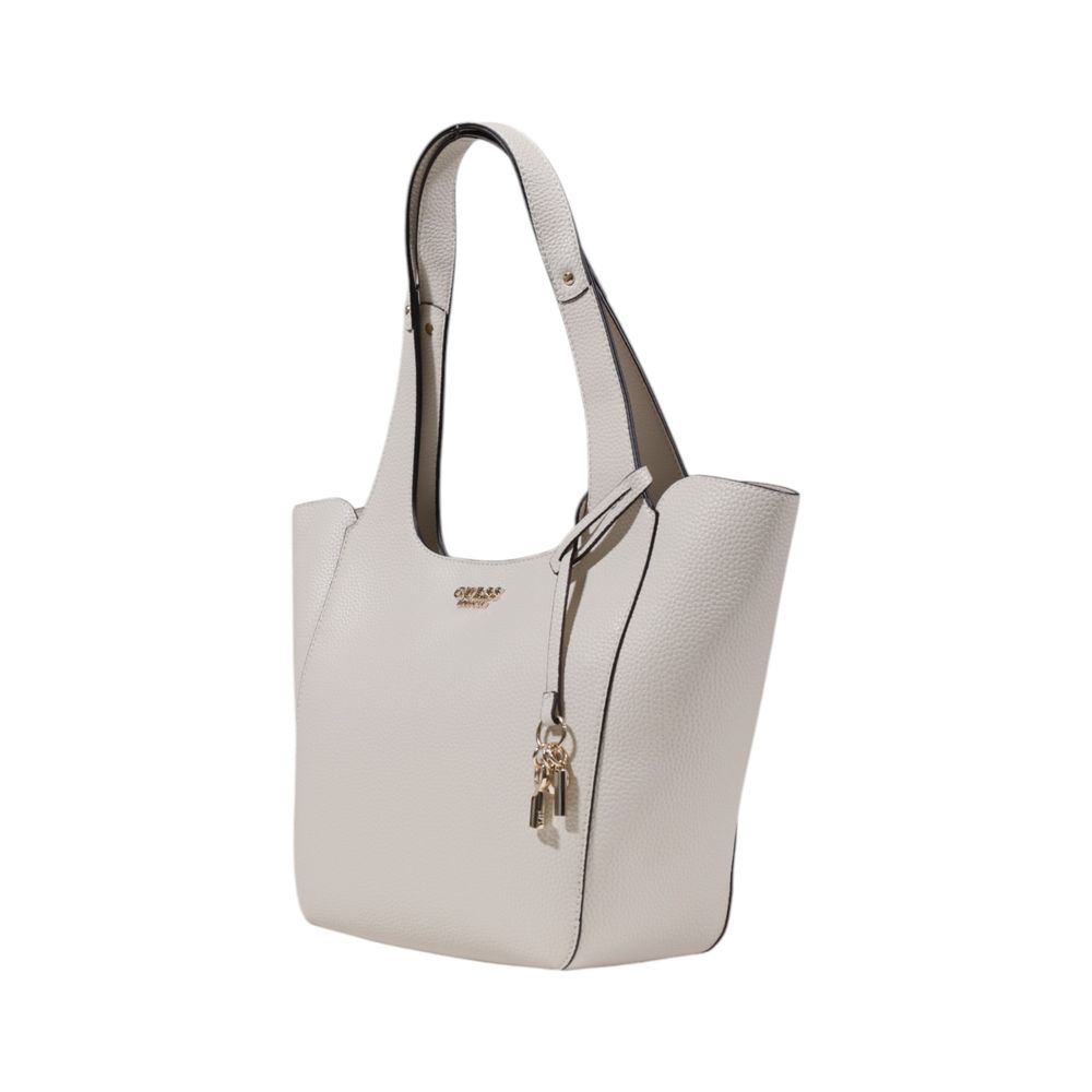 Cream Polyethylene Handbag