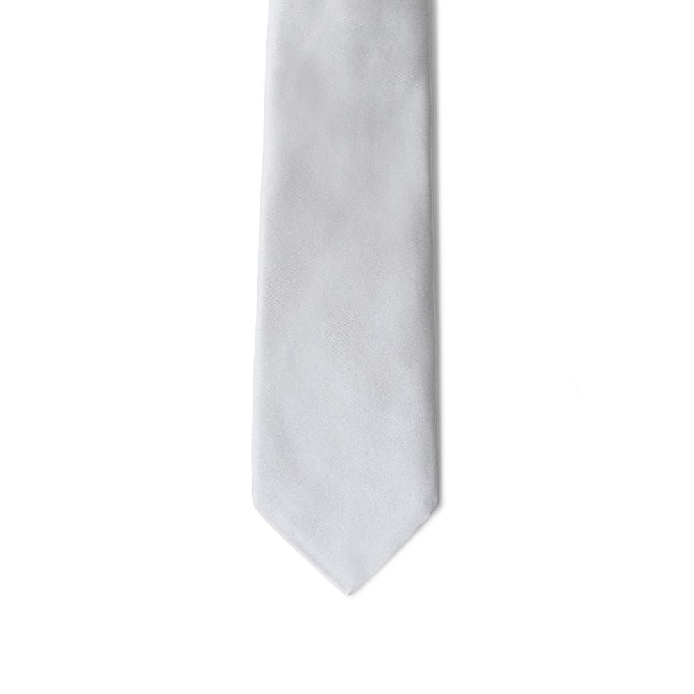 Silver Silk Ties & Bowty