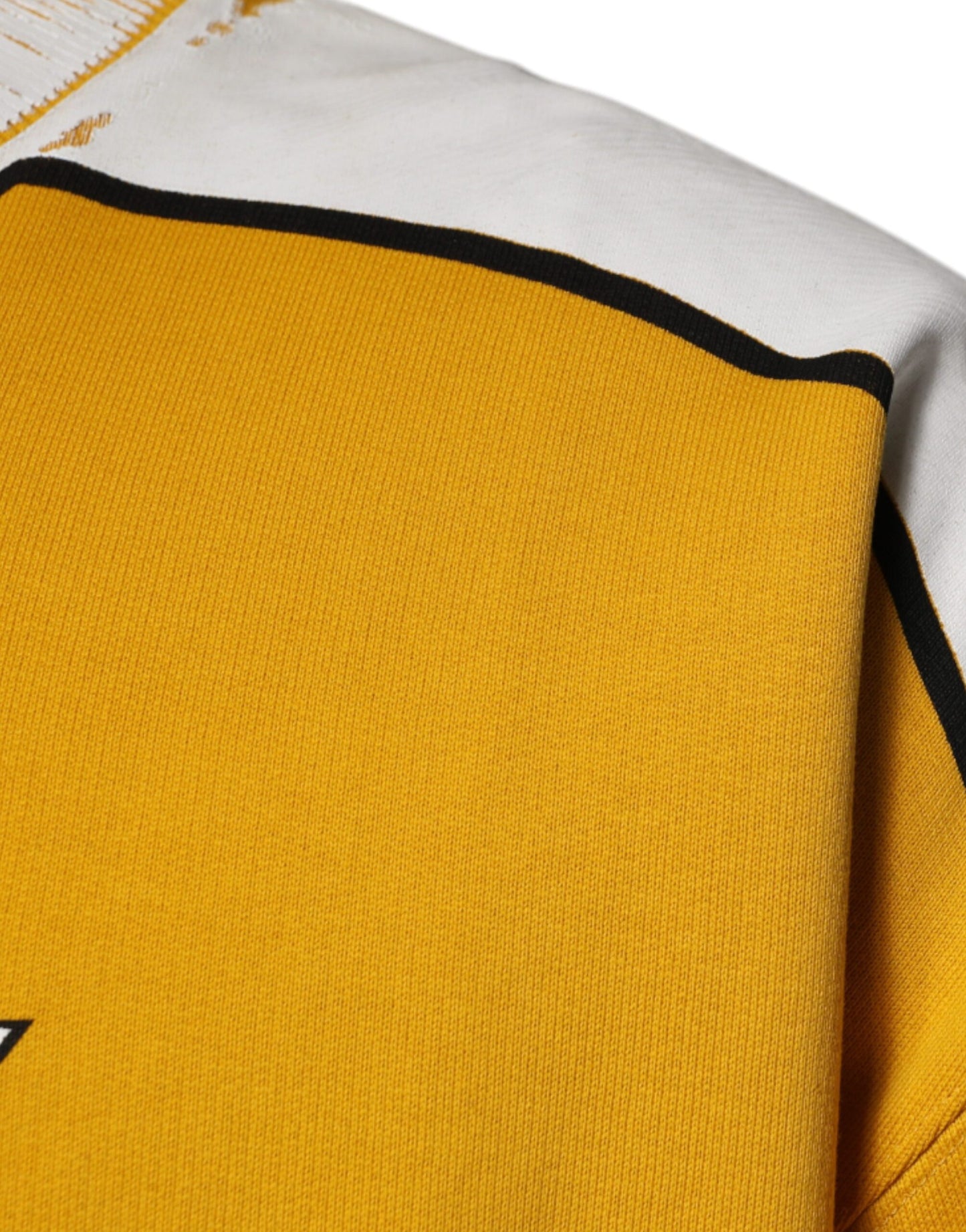 Yellow Logo Jersey Crewneck Pullover Sweater