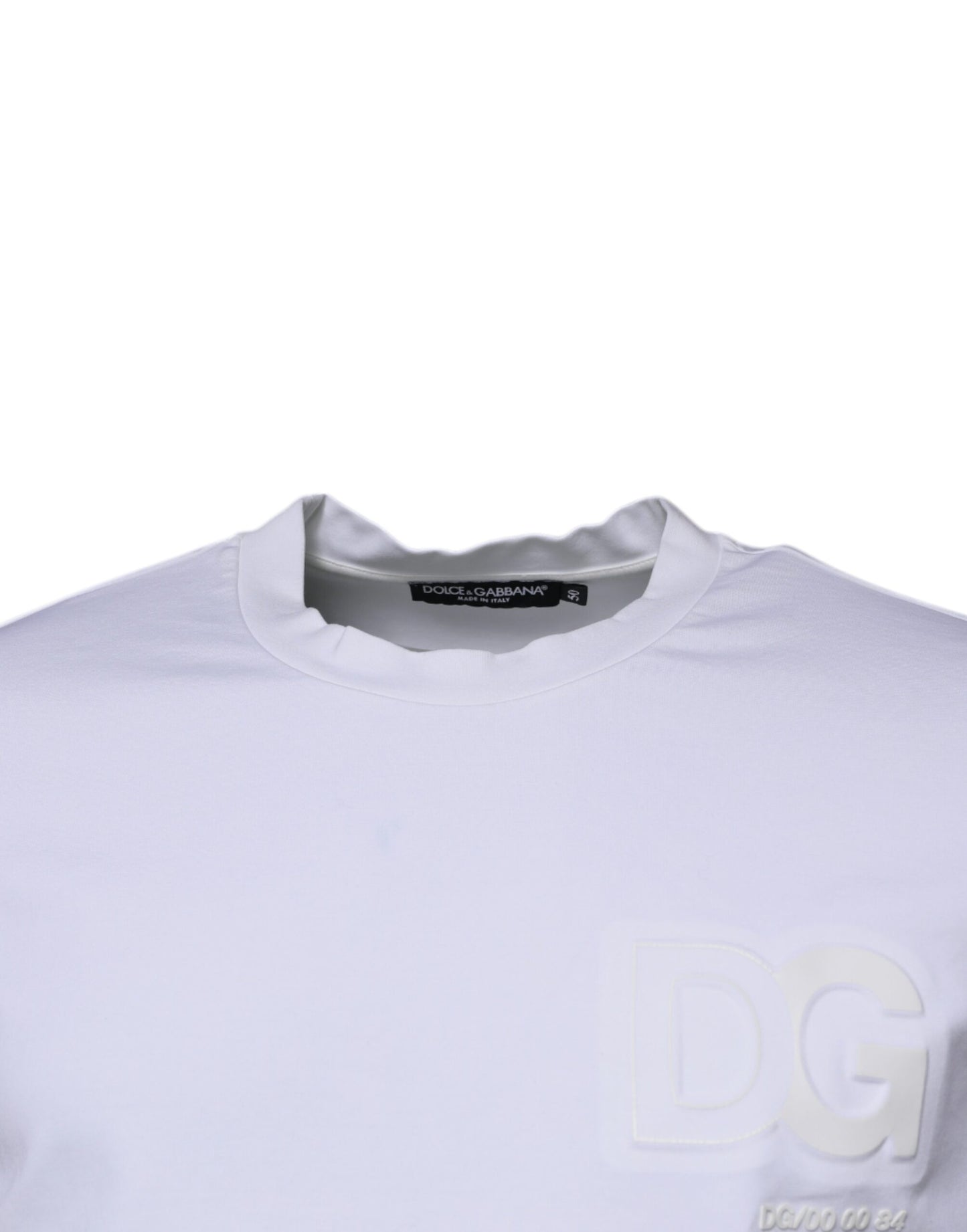 White DG Logo Crew Neck Short Sleeves T-shirt