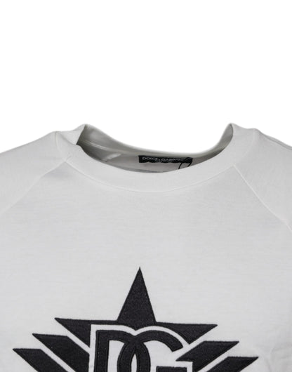 White DG Sport Crew Neck Short Sleeve T-shirt