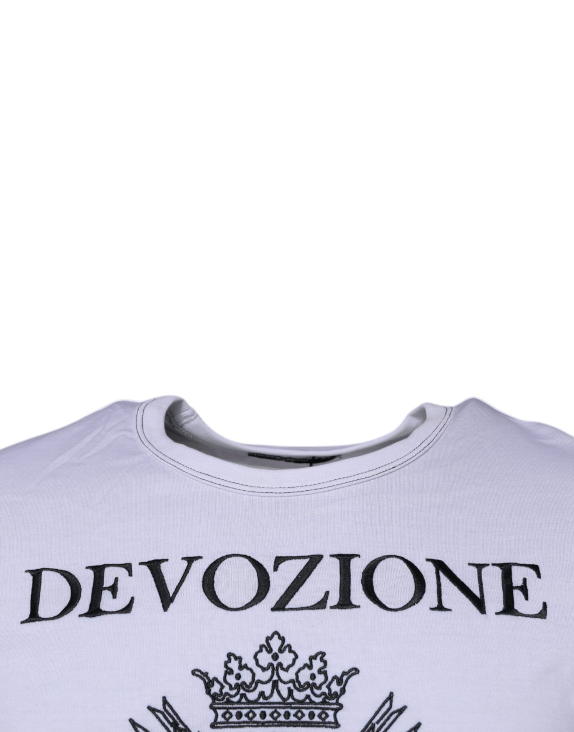 White Devozione Crew Neck Short Sleeve T-shirt