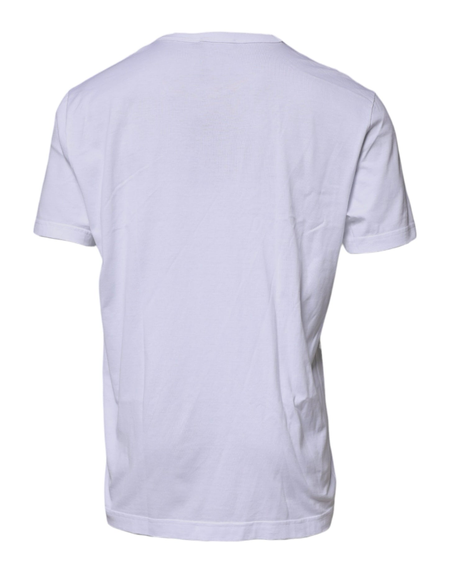 White Cotton Crew Neck Short Sleeve T-shirt