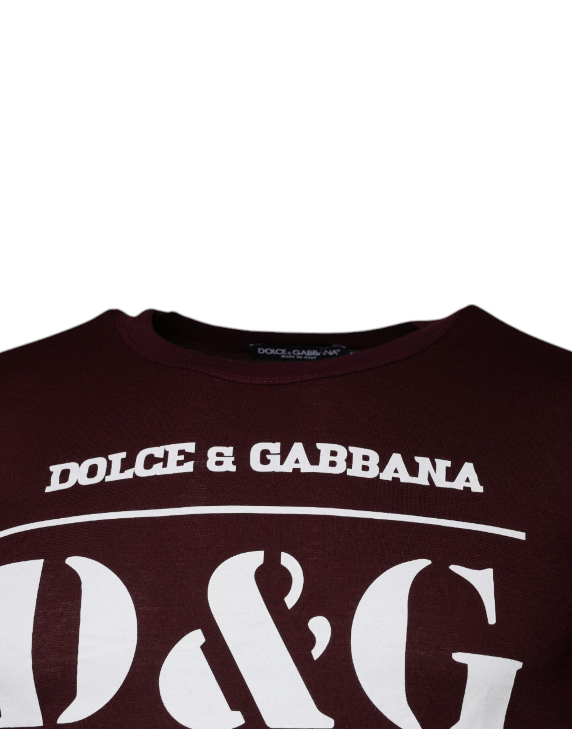 Dark Red D&G King Of Love Crew Neck T-shirt