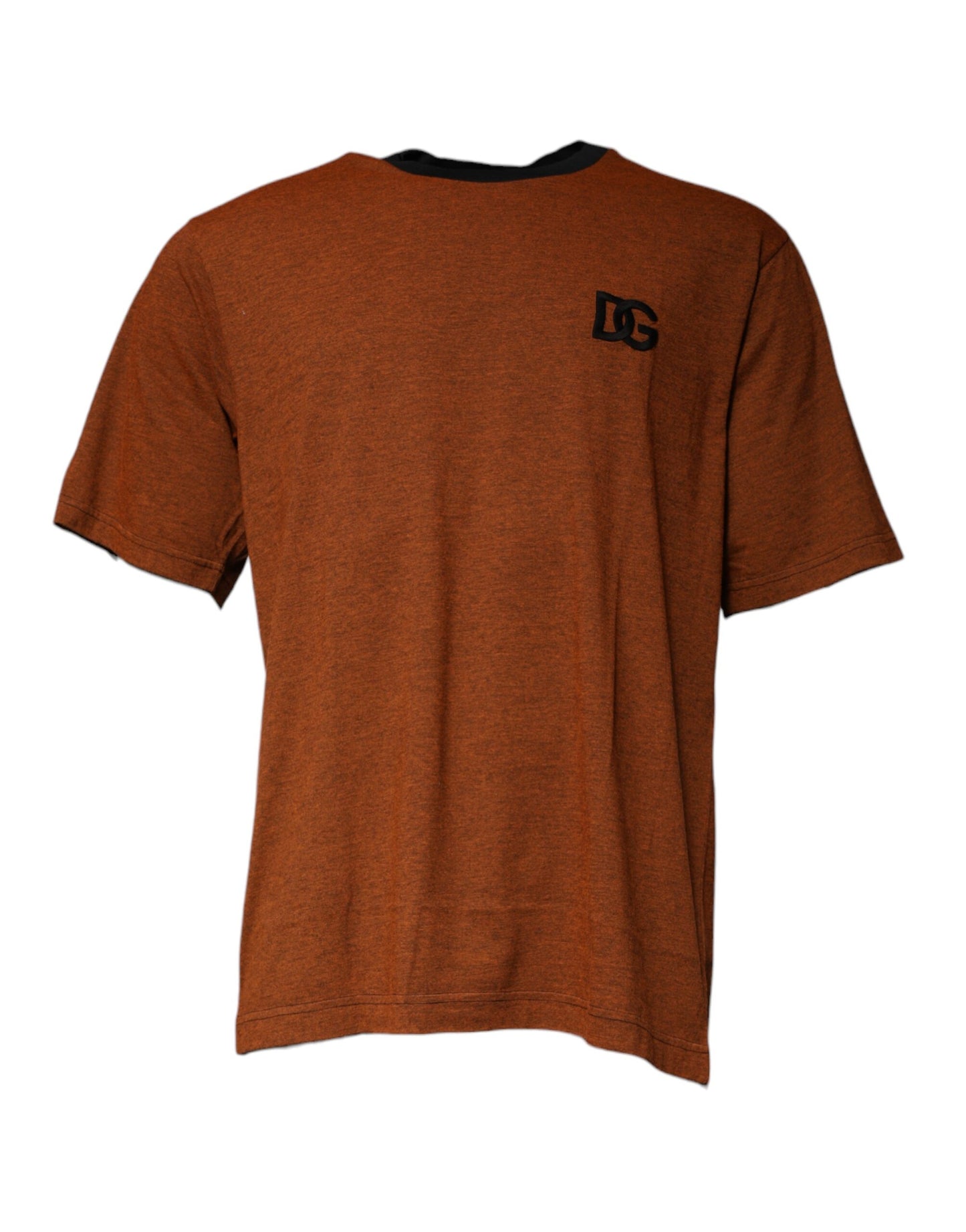 Brown DG Logo Cotton Crew Neck T-shirt