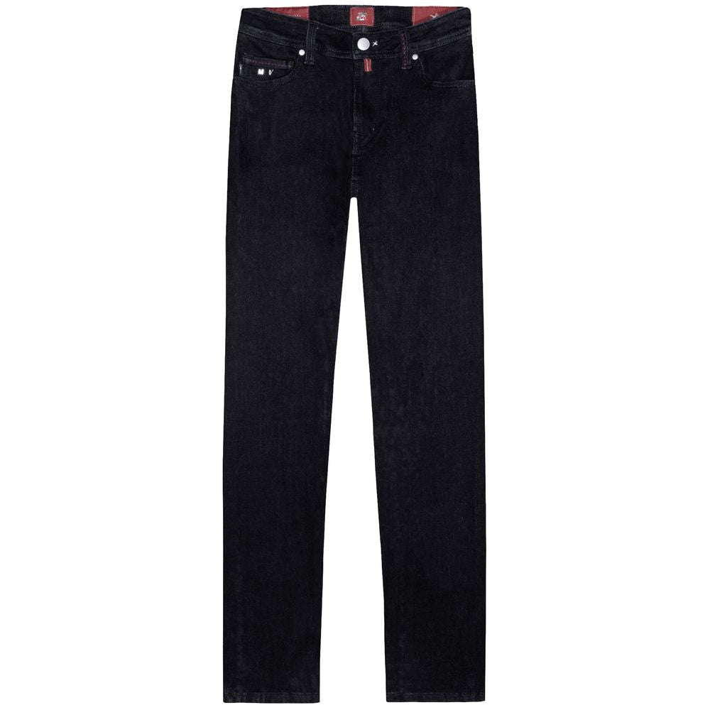 Black Cotton Jeans & Pant