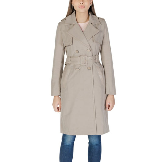 Beige Polyester Jackets & Coat