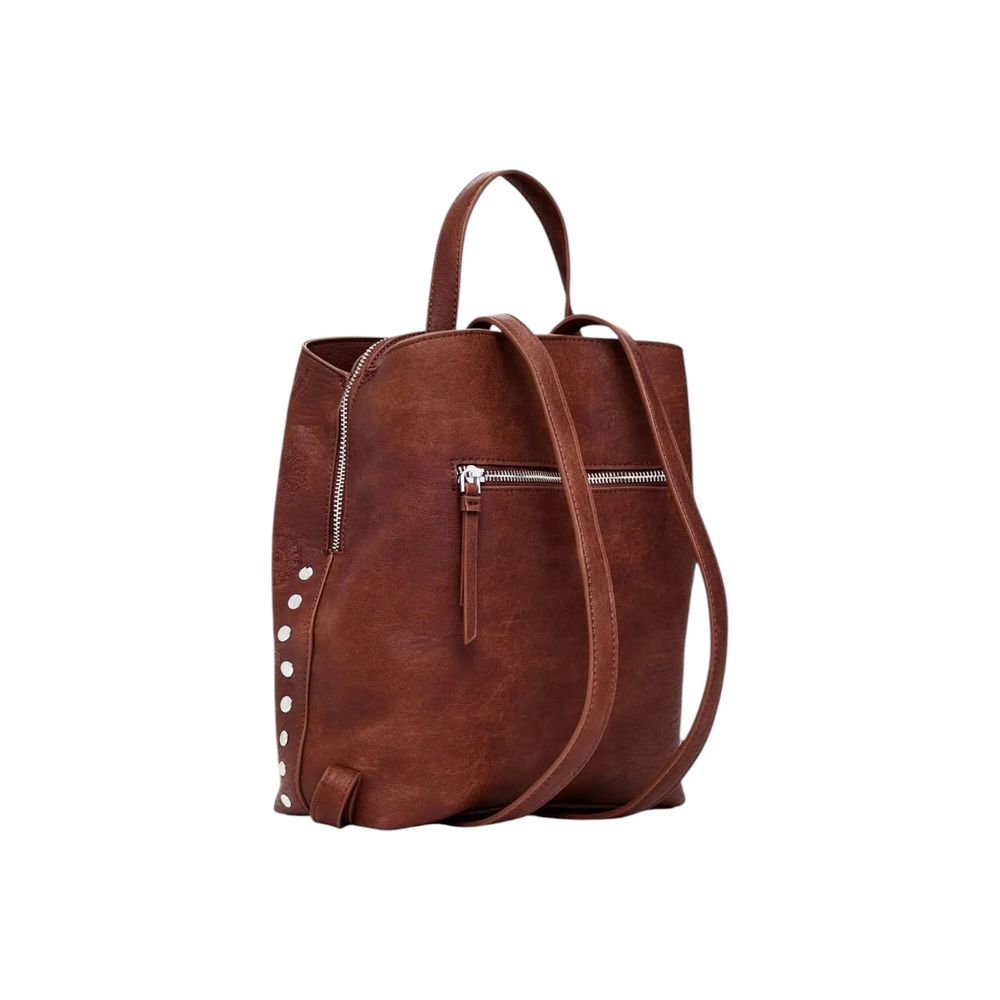 Brown Polyethylene Backpack