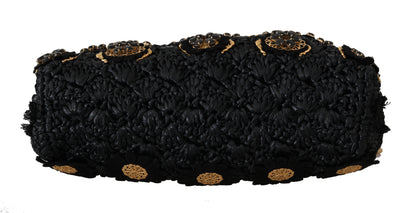 Black Tassel Gold Baroque Crystal Evening Clutch