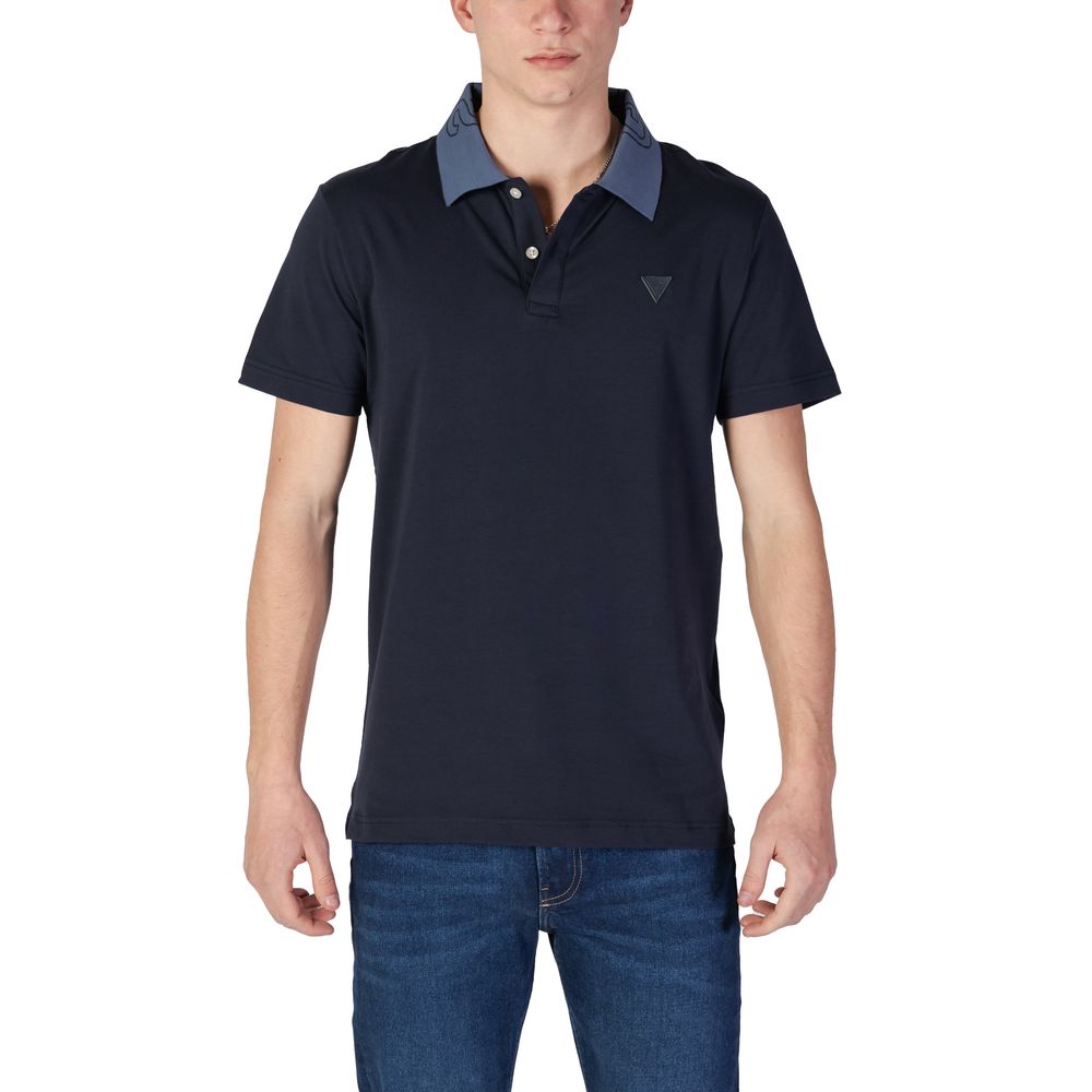 Blue Cotton Polo Shirt