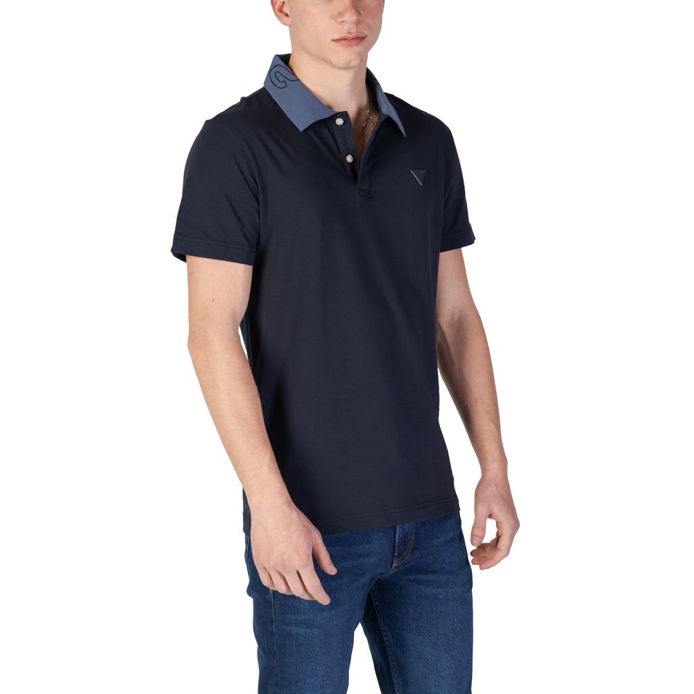 Blue Cotton Polo Shirt