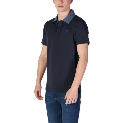 Blue Cotton Polo Shirt