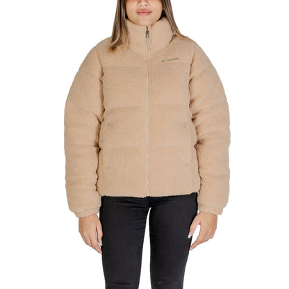 Beige Nylon Jackets & Coat