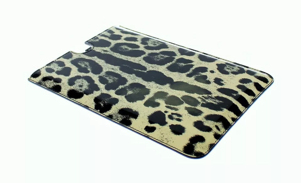 White Leopard Pattern Leather eBook Cover Tablet Case