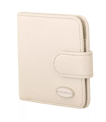 White Dauphine Leather Condom Case Holder Pocket Wallet