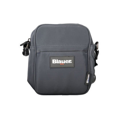 Blue Polyester Shoulder Bag