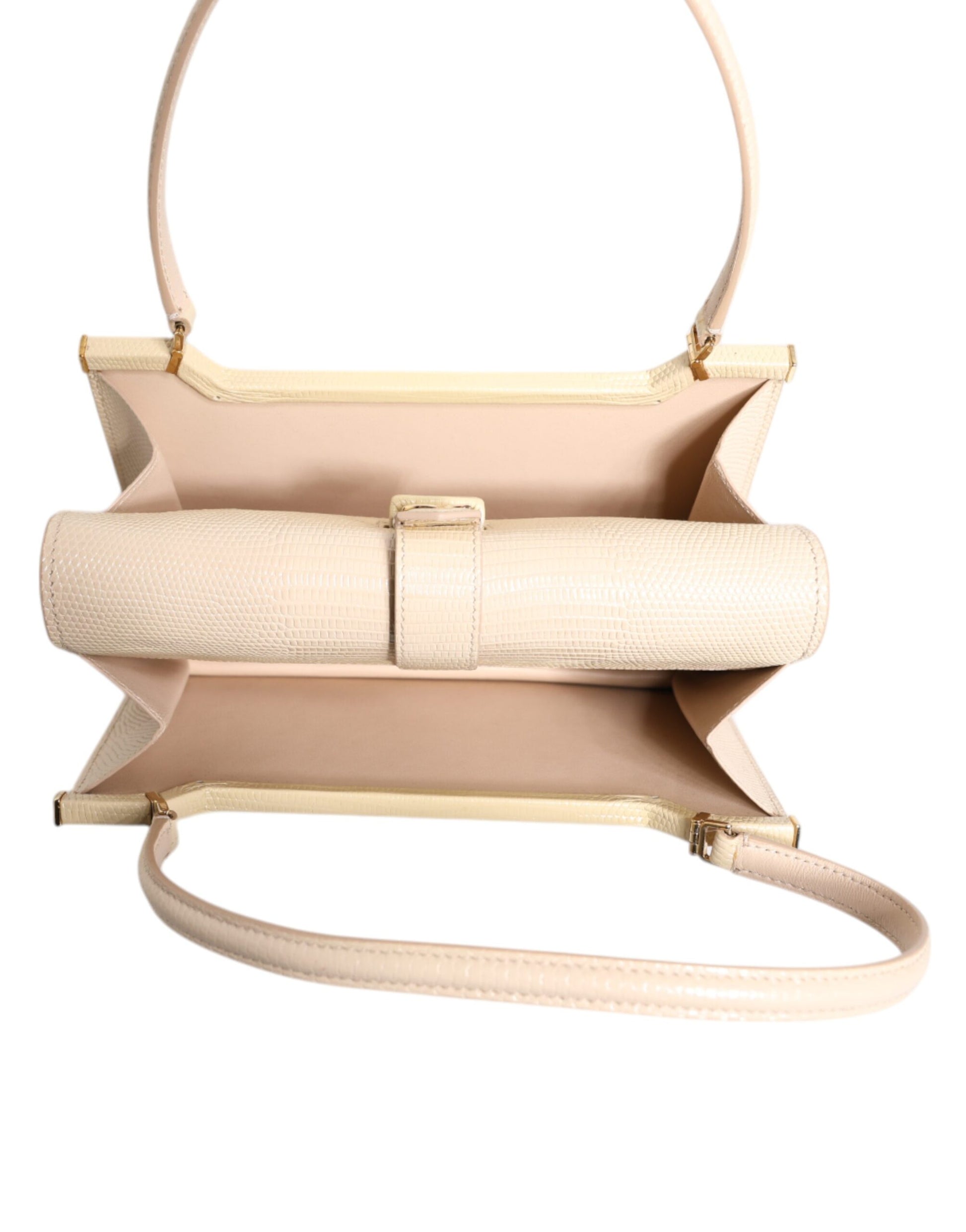 Beige Leather Ingrid Top Handle Shoulder Bag